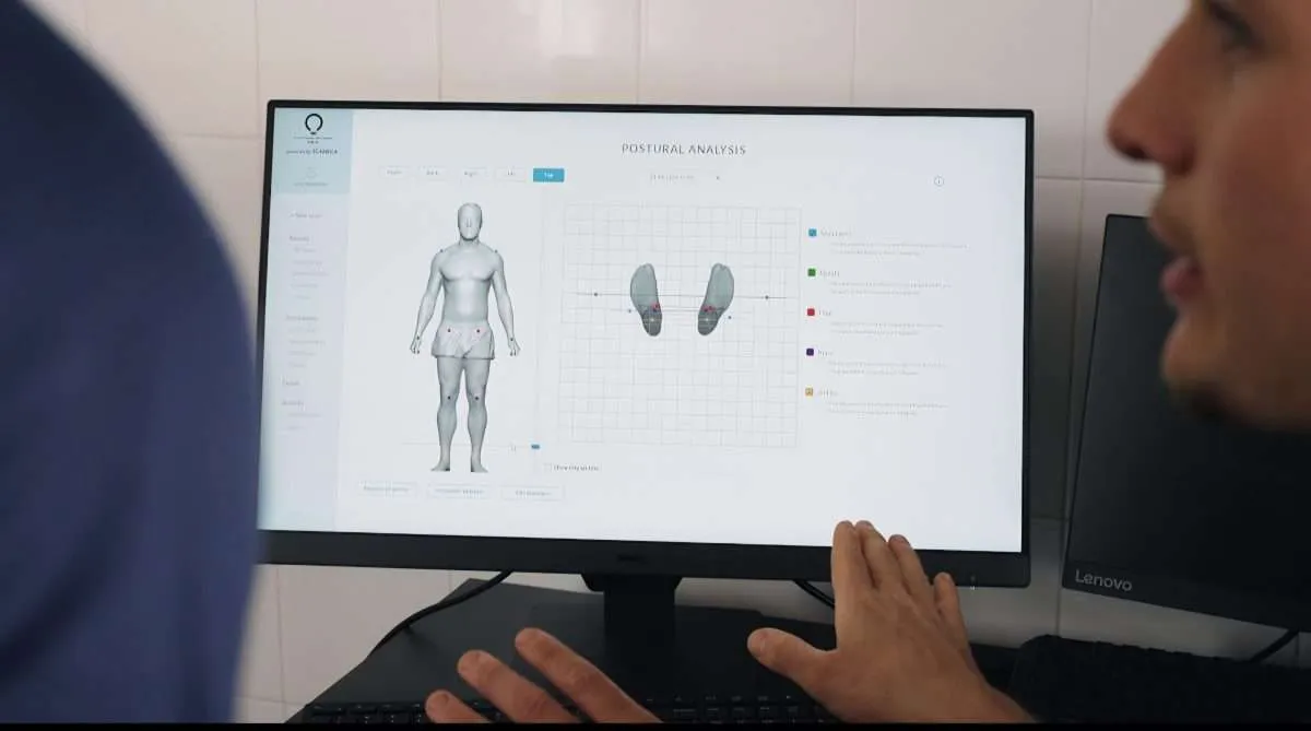 A 3D postural scan report on screen